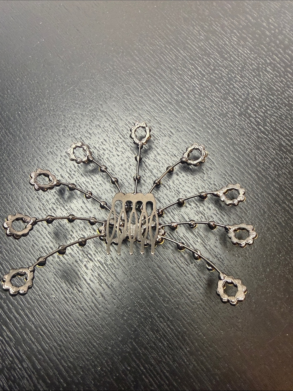 Pink Rhinestone Firework Statement Hair Comb - Picture 4 of 5